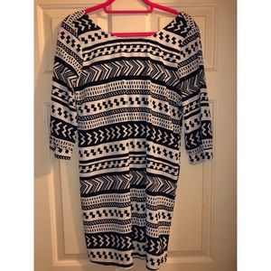 Navy and White Bow Dress